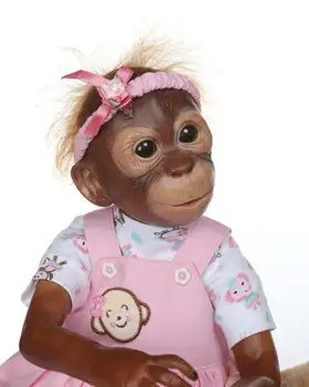 Nový Štýl 21 Palec Baby Doll Hračka Opice reborn Látkové Telo, Mäkké Silikónové Realistické Reborn Macaco Bábiky Cosplay Opíc Chilld darček