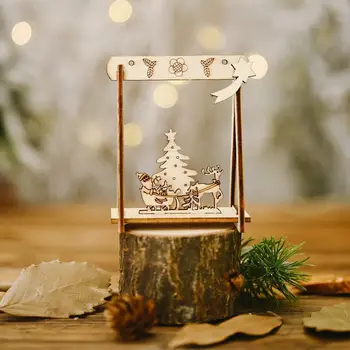 Drevená hojdačka ozdoby/Vianočné ozdoby/Creative Claus dekorácie/Dovolenka dodávky strom dekorácie Santa/Vianočné U2S2