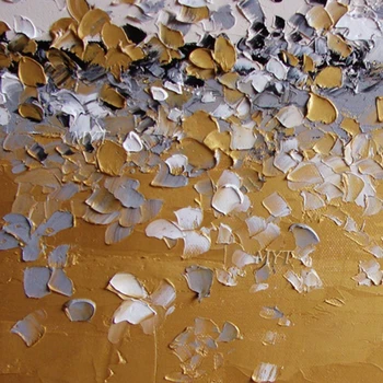 More Žlté Kvety Abstraktnú Olejomaľbu Na Plátne Moderné Svadobné Výzdoba Steny Farebné Umelecké Ručné Obrázok Domáce Dekorácie