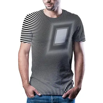2020 Hot Predaj Čiernej a Bielej, Náčrt, Prírodné Príležitostné Letné 3D Vytlačené T-shirt Fashion T-shirt pánske/pánske Bežné T-shirt