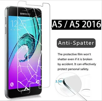 HORÚCE Premium Tvrdeného Skla 2.5 D pre Samsung A3 A5 A7 J3 J5 J7 Screen Protector Kryt 9H Proti Výbuchu Ochranný Film