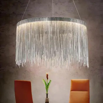 2020 Moderného Umenia Dekor Strapec Lampy Moderné Domáce Dekorácie Led Reťaz Luster Tvorivé Spálňa Lampy, ktoré Ho LED Žiarovky Kovové AC