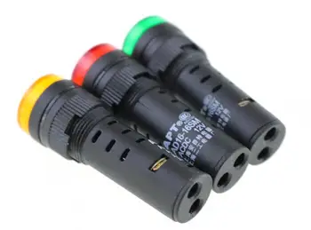 1PCS Flash bzučiak reproduktor alarm buzzer zvuk, svetla, alarm, elektronický blesk nízkeho napätia 16 mm otvor AD16-16SM 220V