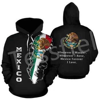 Tessffel Mexiko Vlajkou Krajiny, Symbol NewFashion Muži/Ženy 3Dprint Unisex Streetwear Bežné Vtipné Mikiny s Dlhým Rukávom Pulóver A26