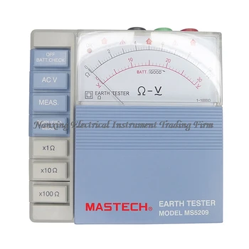 MASTECH MS5209 Analógová Zem Odpor Test Meter Megger Megometro Analógový 1-1K Nízky Ukazovateľ Zem ResistanceTester