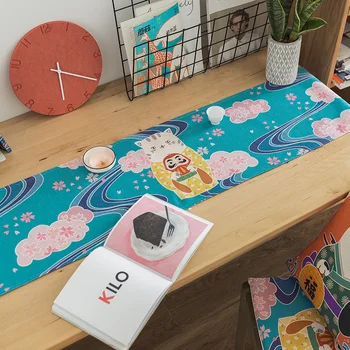 Japonský šťastie mačka stôl runner bavlna line obrus TV kabinet obdĺžnikový konferenčný obrus posteli obuvi kryt uterák