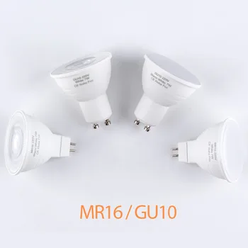 GU10 LED Žiarovka MR16 Led Reflektor, 5W 7W 220V gu 10 LED Kukurica Lampa 30/180 Stupeň Lúč Uhol GU5.3 Bodové Svetlo Žiarovka pre Domáce Osvetlenie