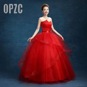 4 Dizajn A Módne Klasické 2020 Nové Ramienok Lacné Biele, Ružové A Červené Výšivky Svadobné Šaty Romantický Nevesta Šaty Vestidos De Noiva