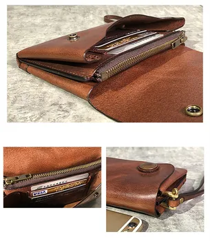 PNDME vintage luxusné prírodné originálne kožené pánske spojka taška módu bežné skutočné cowhide veľké nit držiteľa karty telefónu peňaženky