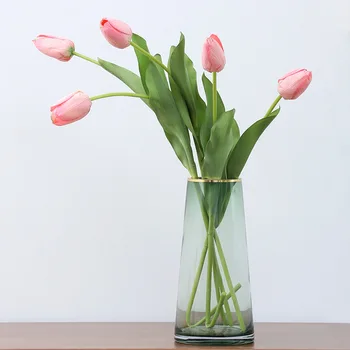 5 ks Skutočný Dotyk Kvety Latex Tulipány Krása Kvetu Umelé Kytice Falošné Kvetinové Svadobné Kytice Zdobia Kvety Na Svadbu 1
