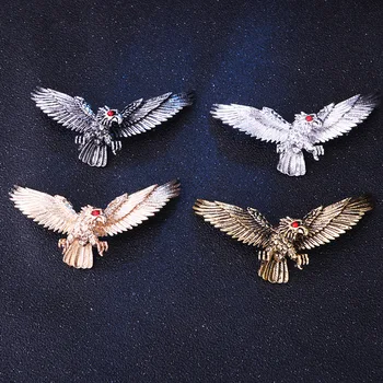 Nové Retro Zvierat Eagle Brošňa Metal Crystal Vtákov Klopě Pin Vyhovovali Tričko Odznak Oblečenie, Šperky, Brošne pre Mužov, Doplnky, Darčeky