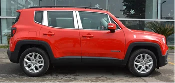 Z nehrdzavejúcej ocele auto okno trim na Jeep Renegade 2016 2017 2018