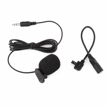 MAYITR 3,5 mm Professional Mini Clip-on Mikrofón S Adaptér Kábel Čierny Pre GoPro Hero 3/3+ /4 Kamery