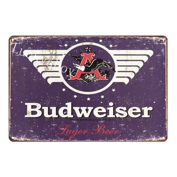 [Luckyaboy] Budweiser Pabst Modrá Stuha Pivo Mythos Muž Jaskyňa Cola Kovov Cín Prihlásiť Pub Bar Garáž Auto Retro Dekor AL011