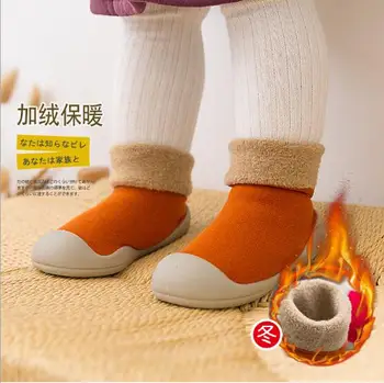 Nové jesenné zimné dieťa, batoľa ponožky pure color česanej hrubé teplé deti chlapci dievčatá vysokej trubice ponožky