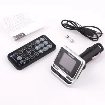 FM12B 1.44 Palcový Bezdrôtový FM Rádio Adaptér LCD Bluetooth Car MP3 Prehrávač Handsfree USB Nabíjačka do Auta na Diaľkové Ovládanie