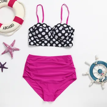 Ženy Bikini Set 2019 Obväz Push-up Polstrovaná Plavky, Plavky, plavky Slnečnice Ananás Tlače Dot Tlače Biquini