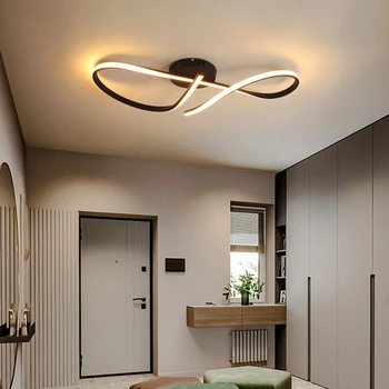 Moderné led luster osvetlenie v obývacej miestnosti, spálne, kuchyne strop lustre Black Chodbe vnútorné osvetlenie AC110V 220V