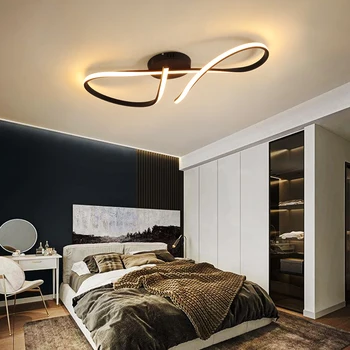 Moderné led luster osvetlenie v obývacej miestnosti, spálne, kuchyne strop lustre Black Chodbe vnútorné osvetlenie AC110V 220V