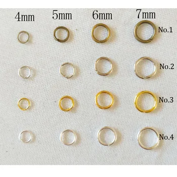 1 balík KC gold /KC BIELA 7 mm 5 mm 6 mm 4 mm DIY otvoriť kovový krúžok šperky, kovové časti KUTILOV, remeselníkov Mayitr Šitie Príslušenstvo