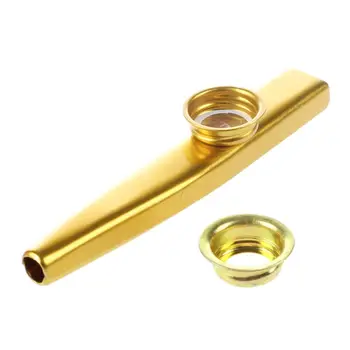 Kovové Kazoo Flauta Úst Hudobný Nástroj Harmonica Praktické Zlatý