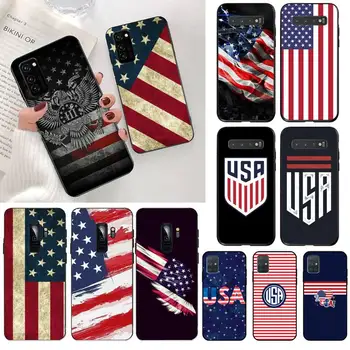 Ameriky USA Vlajka Coque Shell Telefón puzdro pre Samsung S20 plus Ultra S6 S7 okraji S8 S9 plus S10 5G