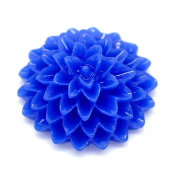 50Pcs Svetlo Modrá NIE Otvoru 15x6mm Živice Kvety Voľné Korálky Flatback Cabochon Scrapbooking Šperky Hľadanie, Takže Príslušenstvo
