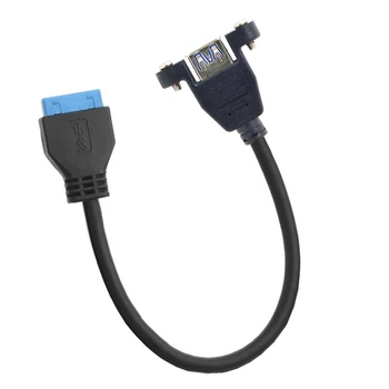 Chenyang USB 3.0, Jeden Port Žena Skrutku Namontujte Typ základnej Dosky 20kolíkový Hlavičky Kábla 25 cm