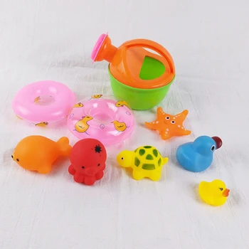 9Pcs Baby Kúpeľ Hračky hľadá sa Nemo Ryby Plávať striekajúcej Vode Squeeze Hračky Mäkkej Gumy Kúpeľňa Hrať Zvieratá Vaňa Obrázok Hračky pre Deti