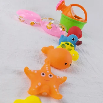 9Pcs Baby Kúpeľ Hračky hľadá sa Nemo Ryby Plávať striekajúcej Vode Squeeze Hračky Mäkkej Gumy Kúpeľňa Hrať Zvieratá Vaňa Obrázok Hračky pre Deti