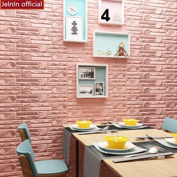 Ružová tehla vzor 3d samolepky na stenu detská izba spálňa, obývacia izba rbackground nepremokavé zahusťovanie samolepiace penové nálepky