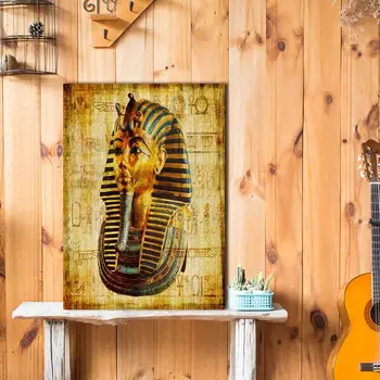 Vysoko Kvalitný Plagát Kráľ Tutankhamun Wall Art Obrázky pre Obývacia Izba Domova Maliarske Plátno