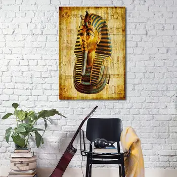 Vysoko Kvalitný Plagát Kráľ Tutankhamun Wall Art Obrázky pre Obývacia Izba Domova Maliarske Plátno