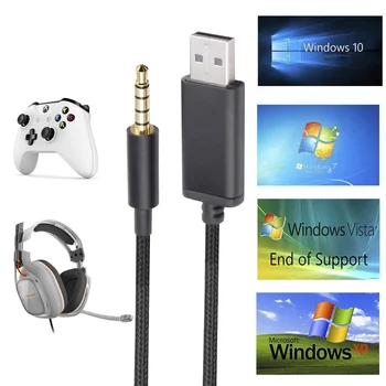 3,5 mm USB Sekcii Chat, Audio Aux Kábel Kábel Inline Stlmenie a Ovládanie Hlasitosti Na Astro A10 A40 A30 A50 Logitech A10 Xbox Jeden PS4