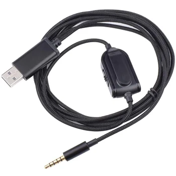 3,5 mm USB Sekcii Chat, Audio Aux Kábel Kábel Inline Stlmenie a Ovládanie Hlasitosti Na Astro A10 A40 A30 A50 Logitech A10 Xbox Jeden PS4