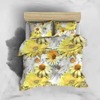 3D animovaný posteľná bielizeň Nastaviť Dvojité prehoz cez posteľ Obliečky Kryt Nastaviť Dekor domáci Textil, Dvojité Veľkosť 2/3ks