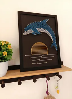 DIY Ručné Umenie Dolphin Nechtov Vinutia Maľovanie na Navíjanie Lana Maľovanie Ručne vyrábané Dekorácie, Maliarstvo, Prázdninový Darček String Maľovanie