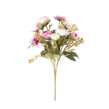Jeseň falošné čaj rose hodvábneho kvetu patria Gerbera Daisy umelých plastických kvet pre svadobné bytové doplnky, dekorácie izba dekor