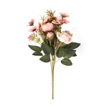 Jeseň falošné čaj rose hodvábneho kvetu patria Gerbera Daisy umelých plastických kvet pre svadobné bytové doplnky, dekorácie izba dekor