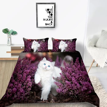 Roztomilé Mačka posteľná bielizeň Nastaviť Pre Deti Móda Realistický 3D Perinu Pet Kráľovná Twin Plný jednoduché Dvojité Jedinečný Dizajn Posteľ Nastaviť