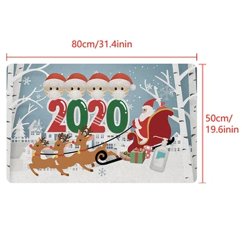 Zimné Dekoratívne Doormats 2020 Santa Claus Vitajte Podlahových Rohoží, Domáce Vnútorné Vonkajšie Dekorácie P7Ding