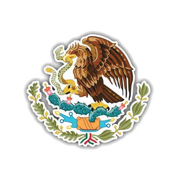 YJZT 13.9 CM*12.6 CM Osobnosti Mexiko erbom PVC Motocykel, Auto Nálepky 11-00397