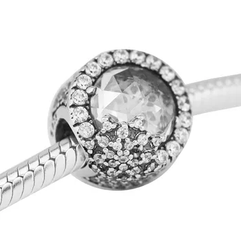 Korálky PRE Šperky, Takže DIY Mincový Striebro-Šperky Oslňujúci Snowflake Kúzlo Perličiek Charms Striebro 925 Berloque Perles Čaro