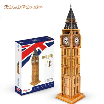 51.7 cm Big Ben Veža kartóne, montáž model miniatúrne Micro Krajiny DIY budovy Miniatúrne 3D puzzle, hračky, stavebné hračky