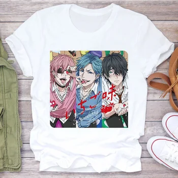 Ženy T-shirt Yarichin Klub Japonské Anime Oblečenie Harajuku Bežné Tees Plus Veľkosť Hip-hop Voľné Ulzzang Topy Vintage Tričko
