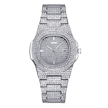 2020New luxusné drahokamu náramok, hodinky dámy diamond fashion dámske ružové zlato šaty hodinky z nerezovej ocele crystal sledovať hodiny