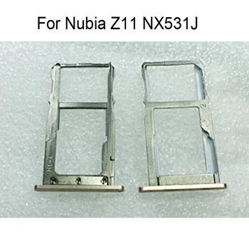 Originál Nové Pre Nubia Z11 NX531J Striebro SIM Kartu SD Kartu SIM Karta Držiak SIM Karty Zásuvky Nahradenie z11 Z11NX531J