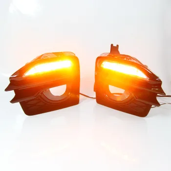 Auto Predné Hmlové Svetlá Mriežka Kryt + LED Denných prevádzkových Svetlo Lampy Infiniti Q50 Šport-2017 Signál deň svetlá
