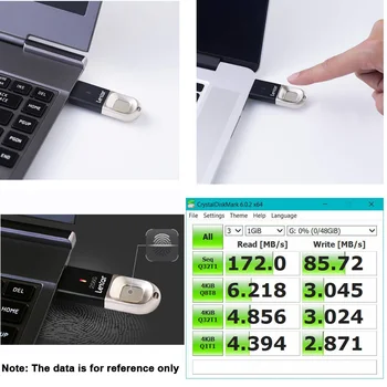 Hot predaj Lexar USB 3.0 Flash Disk Fingerprint recognition kl ' úč F35 Memory stick 128GB pero disk pre stolný počítač, Notebook