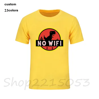 2020 streetwear Č wifi trex wifi č internet 8bitová zábavné jurassicc park paródia Mužov zábavné tričká camiseta hombre tričko t-shirt